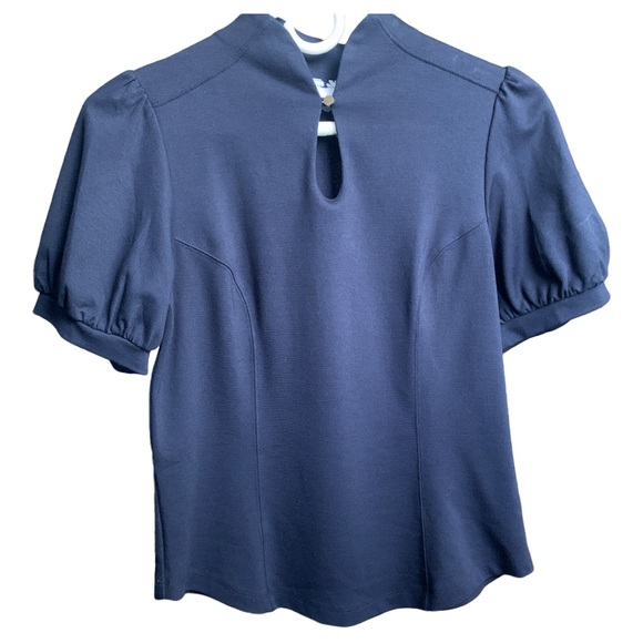 Anthropologie Ett:twa Blue Puff Sleeve Gresham Top - Picture 3 of 7